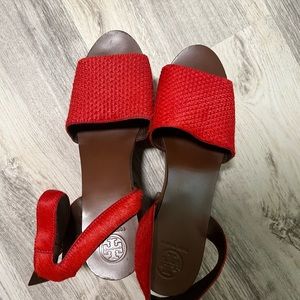 Tory Burch wooden clogs